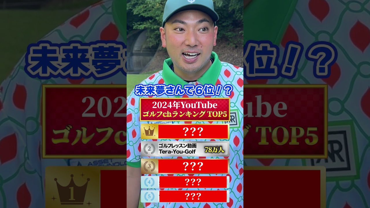 【ゴルフ系Youtubeチャンネルランキング】 #ゴルフ #golf #賞金 #クイズ #ゴルファー