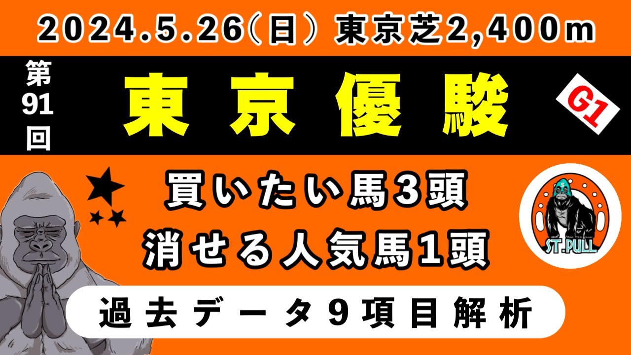 【東京優駿ダービー2024】過去データ9項目解析!!買いたい馬3頭と消せる人気馬1頭について(競馬予想)