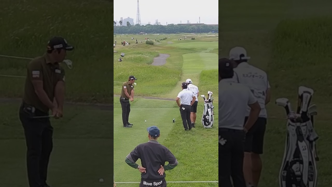 瀬戸内海 4番ホール ティーショット 比嘉一貴 堀川未来夢 杉原大河 ミズノオープン 2024