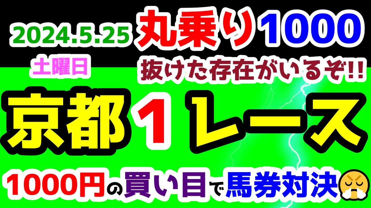 【ひとり丸乗り1000】 2024.5.25  京都1R 3歳未勝利  【1000円の買い目で馬券対決😤 #30 】
