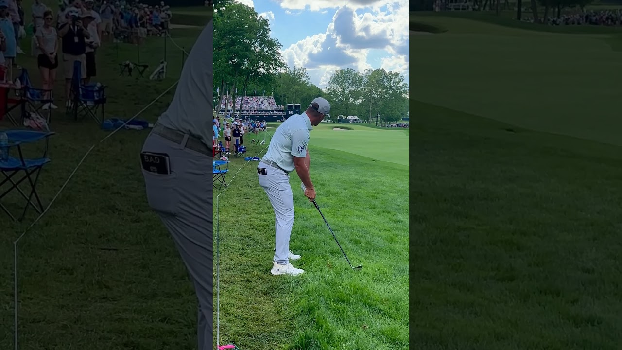 Bryson DeChambeau Impressive Golf Shot From The Rough USPGA