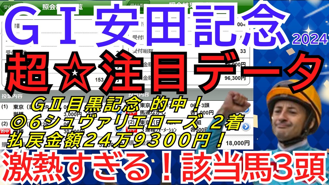 GⅠ安田記念2024【注目データと該当馬】２年連続◎ソングラインで１着の男はここを見る！激熱の３頭🏇【競馬予想】