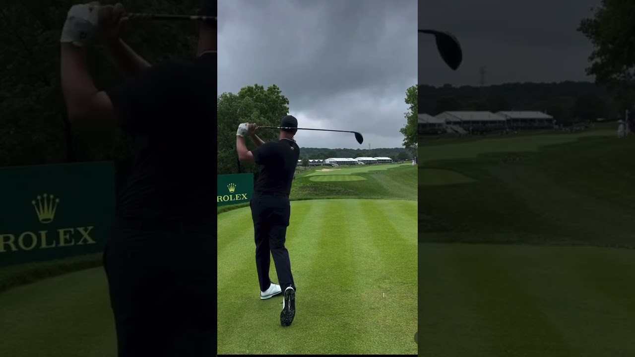 Adam Scott driver swing down the line #adamscott #golfswing