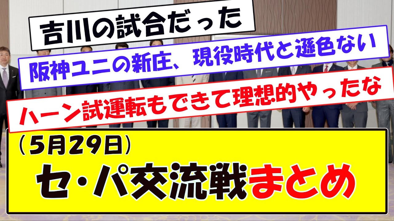 (５月２９日)セ・パ交流戦まとめ