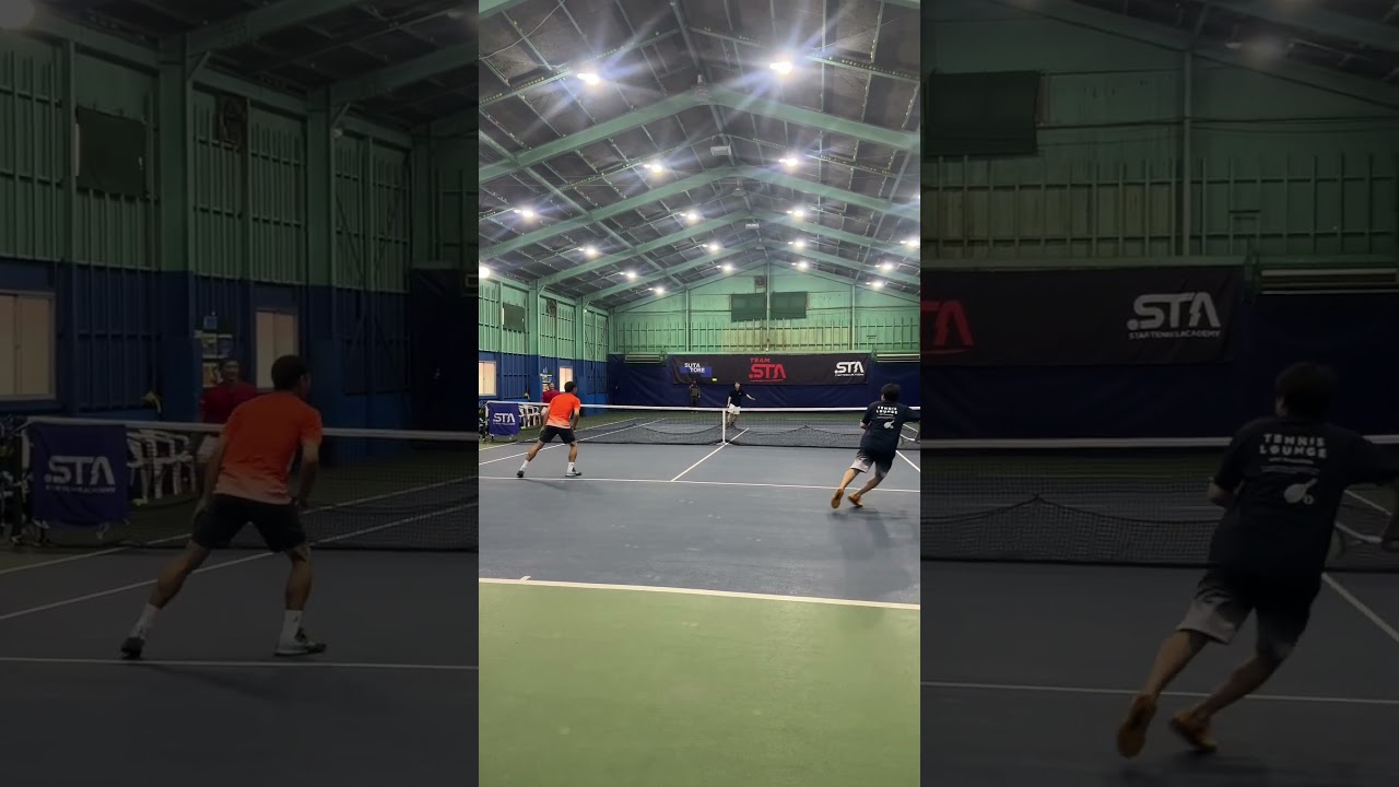 横が狭いコートで角度のつけあい【#shorts】