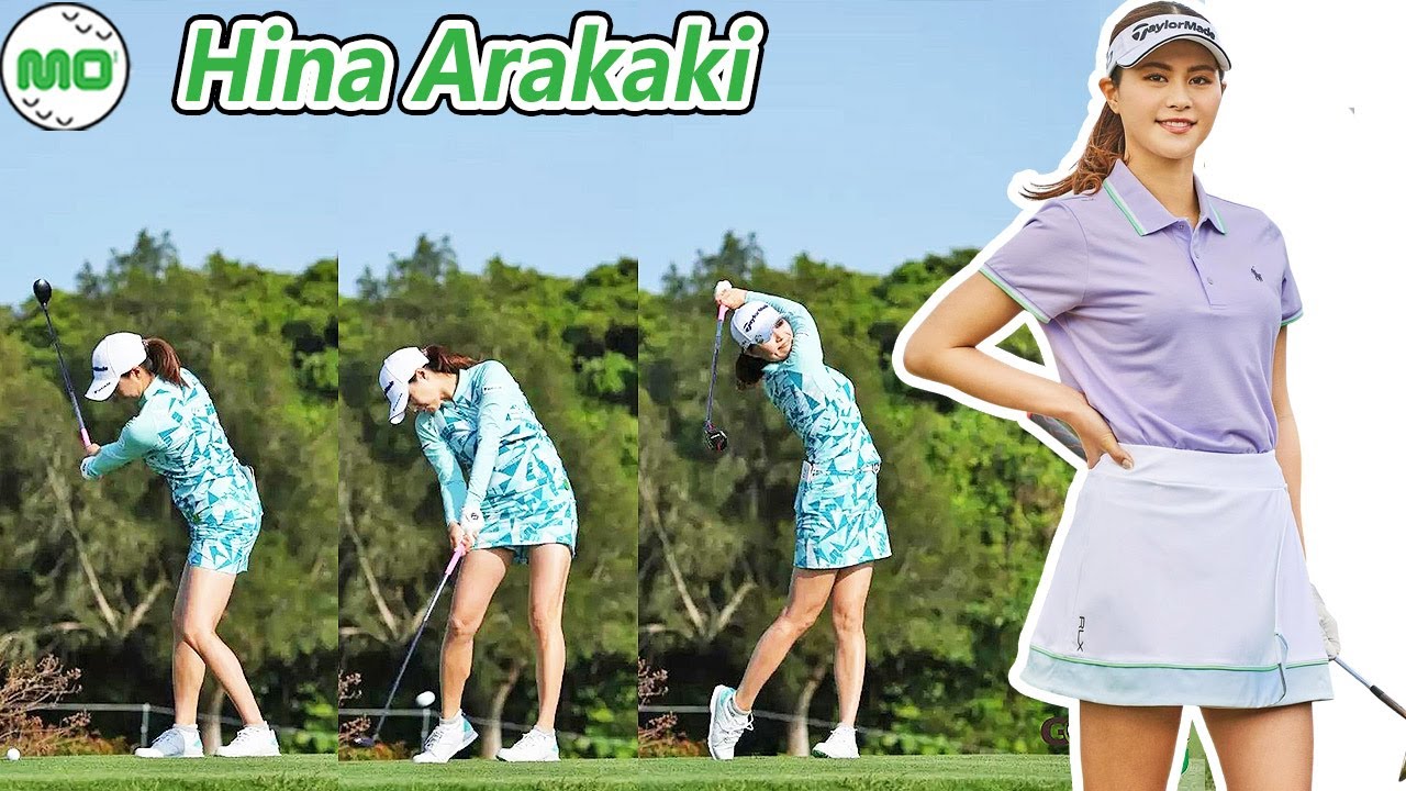 新垣比菜 Hina Arakaki 日本の女子ゴルフ スローモーションスイング!!!