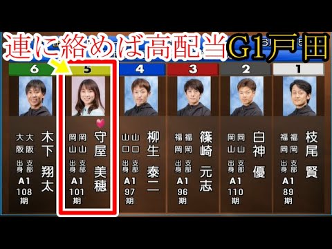 【G1戸田競艇】ここは超人気薄⑤守屋美穂、連に絡めば高配当！結果は如何に？