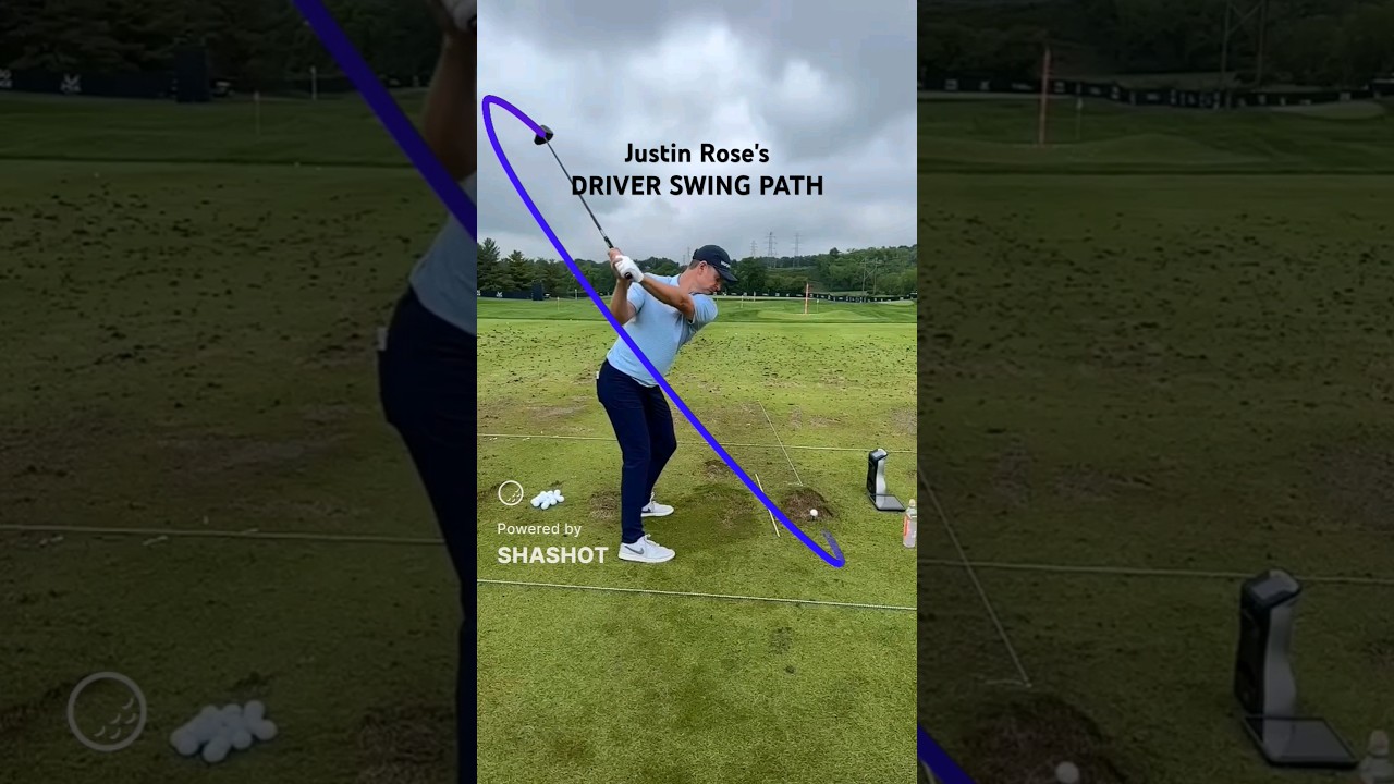 JUSTIN ROSE'S DRIVER SWING PATH TRACED by shashot #justinrose  #GOLF #golfswing #골프 #골프스윙 #shashot