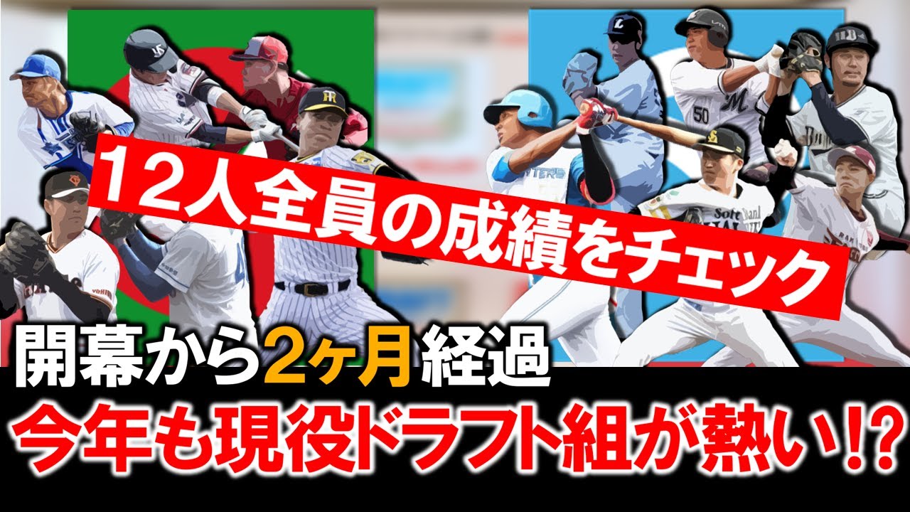 【やはり今年も神制度に...？】開幕から２ヶ月経過したが今年も昨年同様に現役ドラフト組が熱い！？セ・パ共に第２回現役ドラフト選手１２人全員の１軍・２軍成績をチェック！！