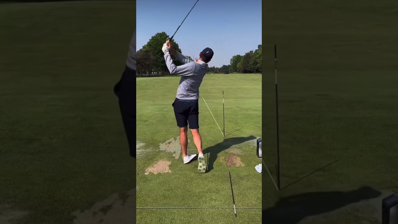 Justin Rose golf swing down the line #justinrose #golfswing