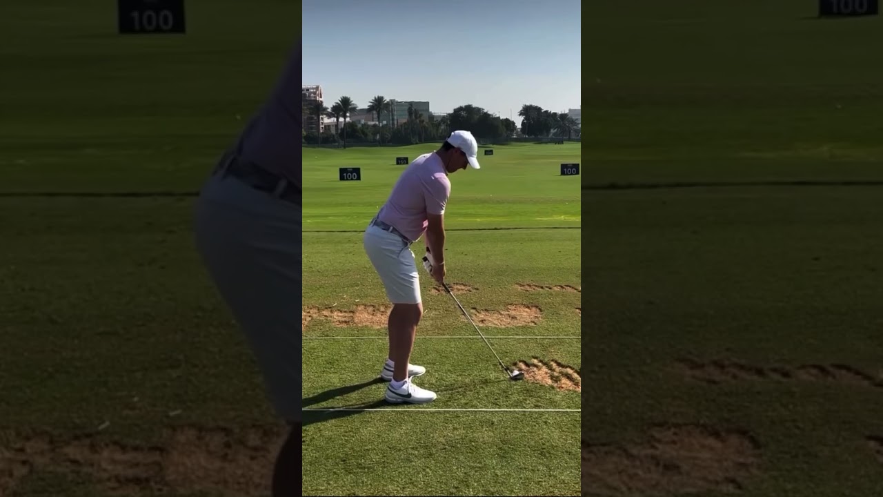 Rory McIlroy golf swing down the line #rorymcilroy #golfswing