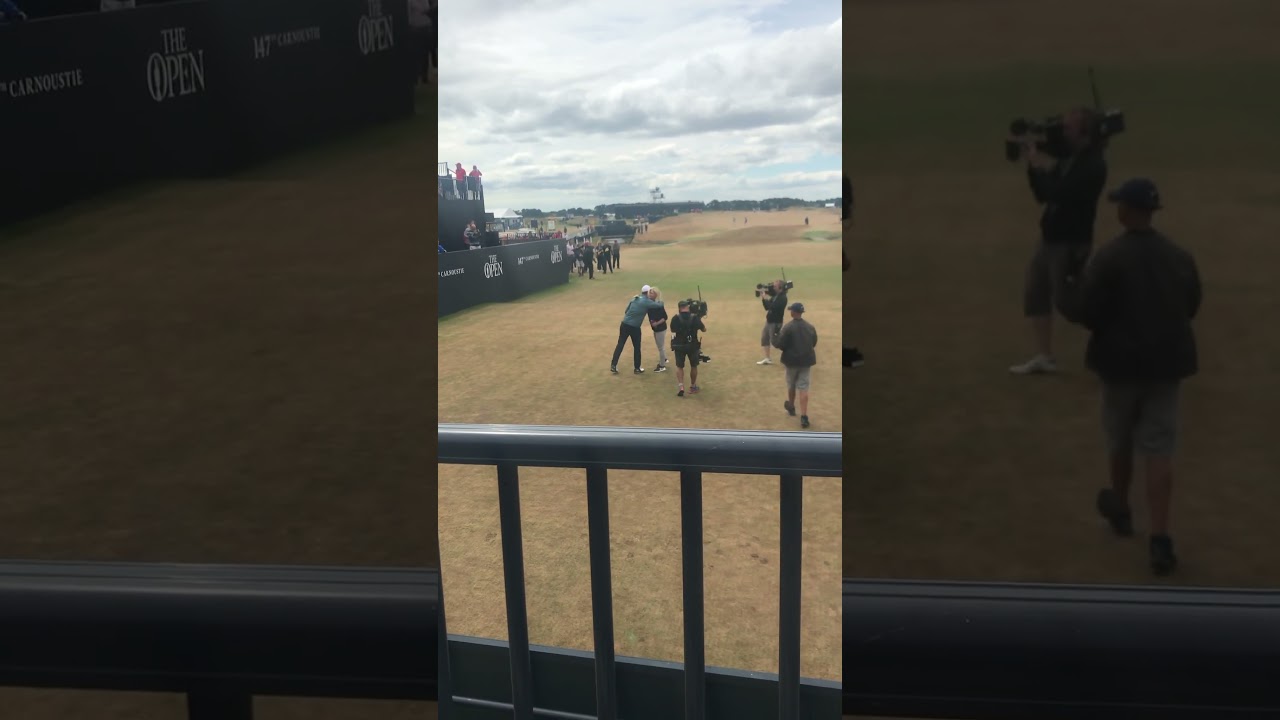 Jordan Spieth hands back the Claret Jug Carnoustie 2018