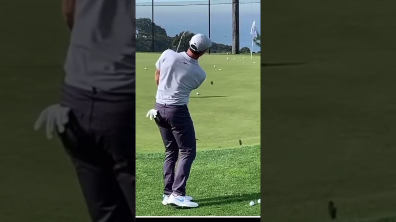 Rory McIlroy pitching down the line in slow motion #rorymcilroy #shortgame