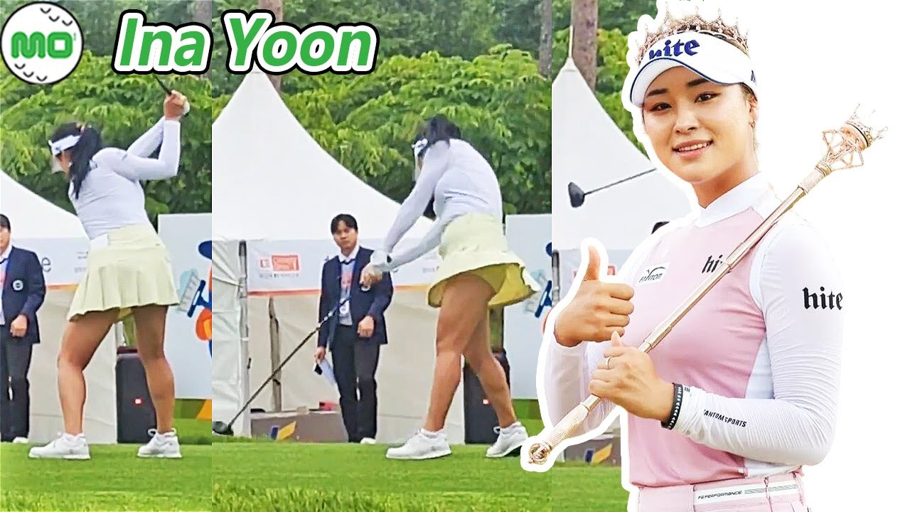 Ina Yoon ユン・イナ 韓国の女子ゴルフ スローモーションスイング!!!