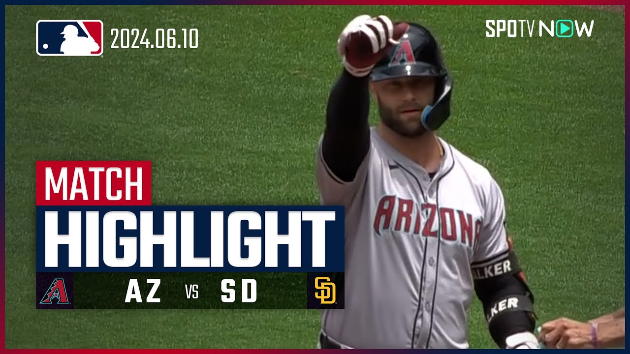 【打線爆発のDバックスが昨日の借りを返す！】ダイヤモンドバックス vs パドレス 試合ハイライト MLB2024シーズン 6.10
