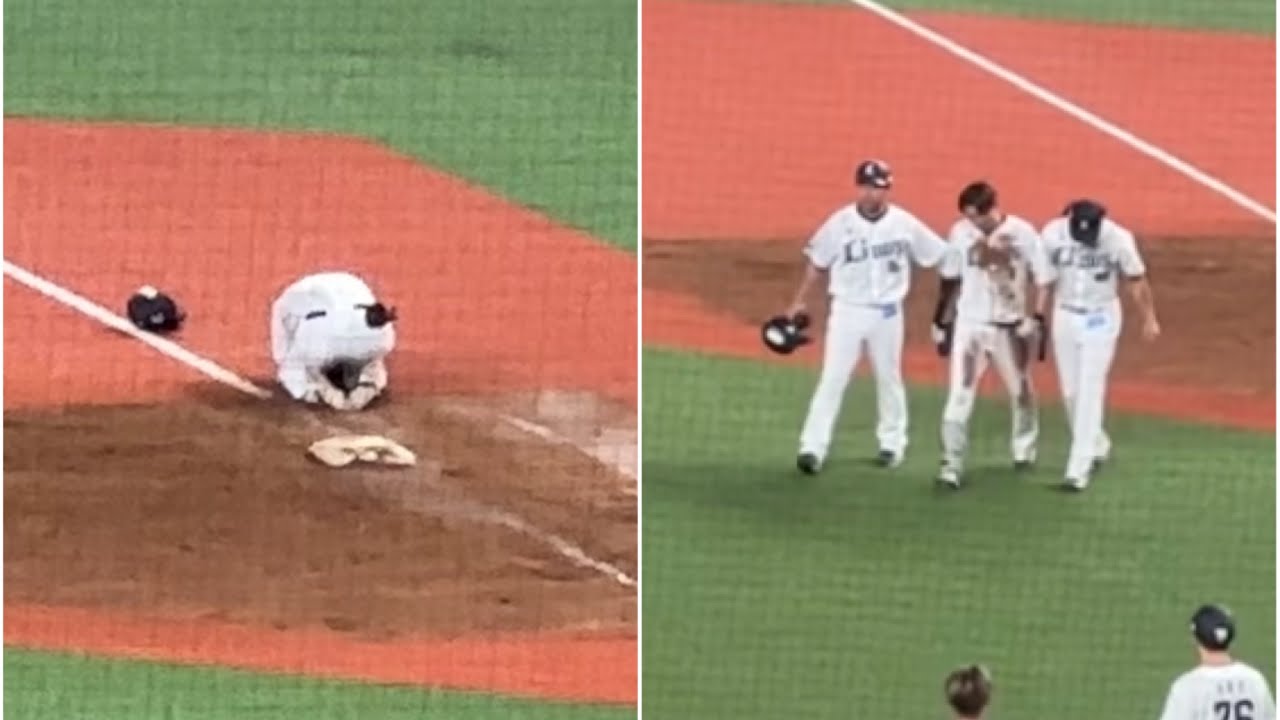 【53年ぶり】シーズン2度目の8連敗の瞬間…力投報われなかった今井が一塁で蹲る最後の打者 源田に真っ先に駆け寄る【西武1-2広島】2024/6/11 セパ交流戦13戦目