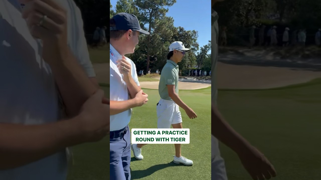 Tiger was messing with Min Woo’s head all week over getting a practice round together 💀