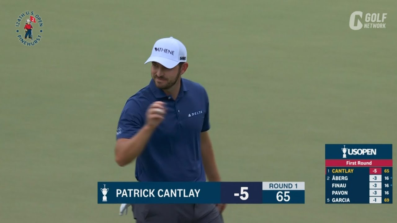 【全米OP24】パトリック・キャントレー、メジャー初制覇に向け首位発進　最後はポーカーフェイスを崩して笑顔で声援に応える