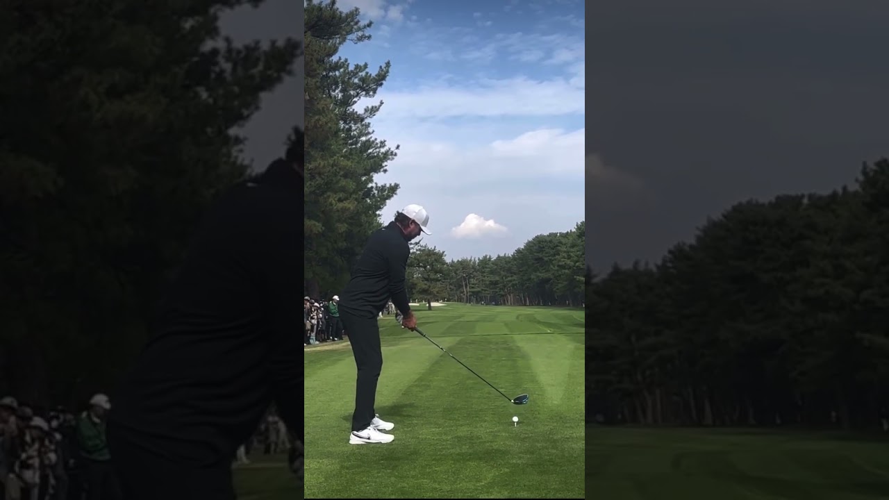 Brooks Koepka driver swing down the line #brookskoepka  #livgolf