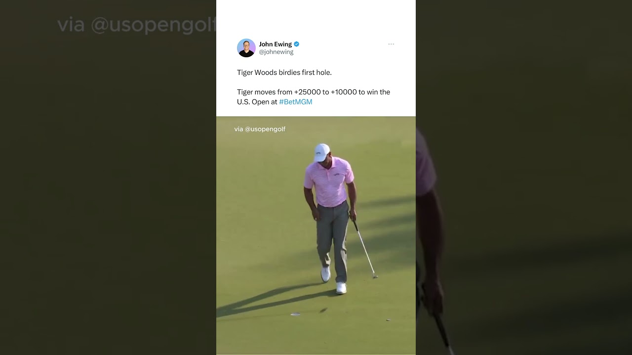 Anyone sprinkle Tiger Woods to win the U.S. Open? 👀 #usopengolf #sportsbetting #golfbetting