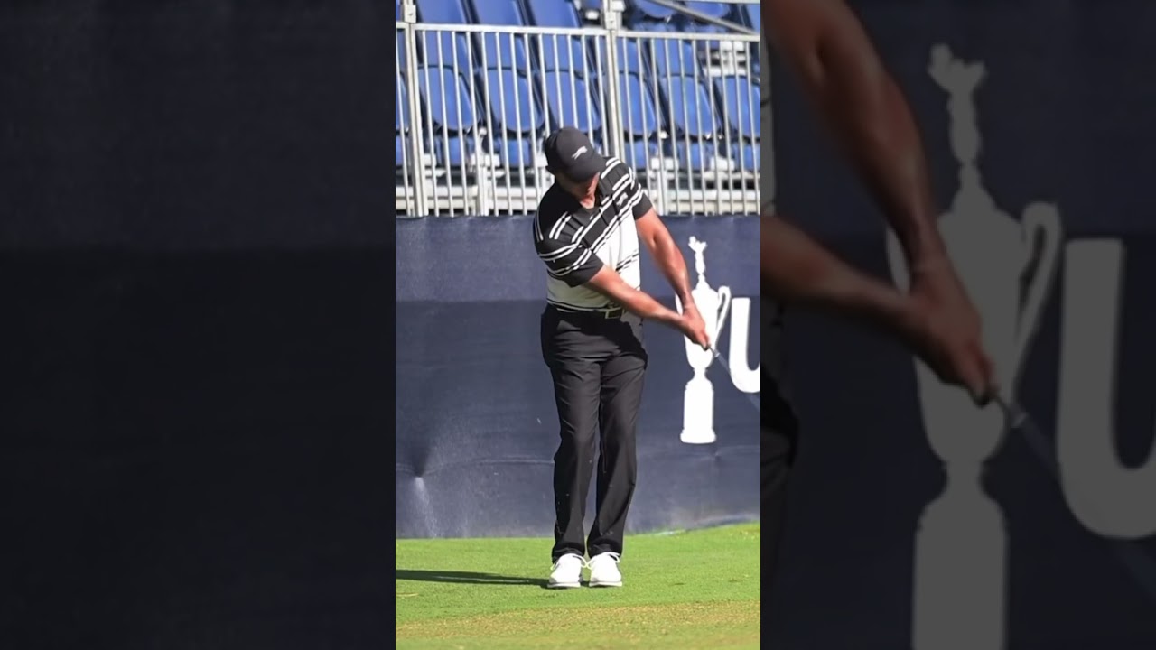 Tiger Woods Chipping Motion 2024