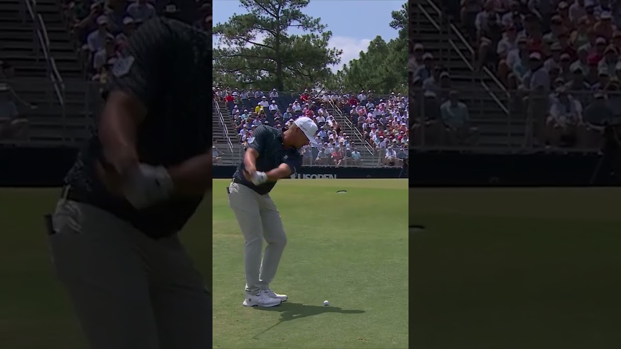 Bryson nearly drives the 381-yard 13th hole and then birdies 🚨