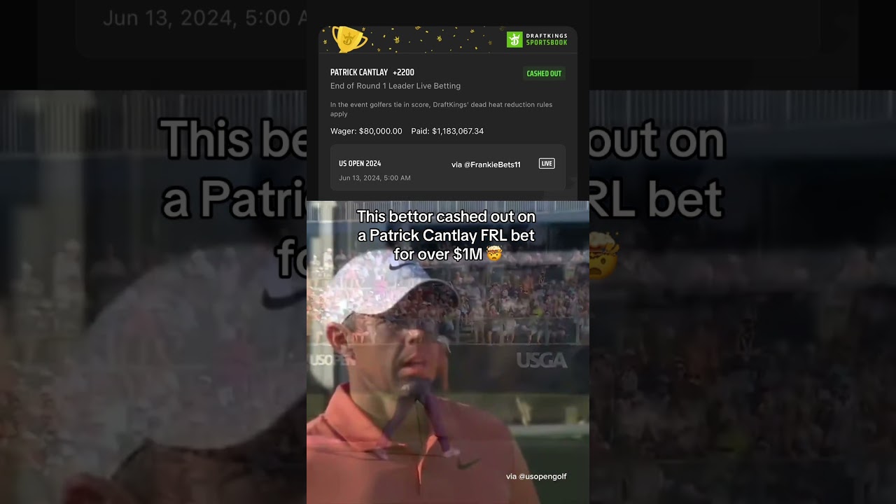 Rory McIlroy tied Cantlay at -5 on 18! GREATEST. CASHOUT. EVER. #rorymcilroy #usopengolf #golfing