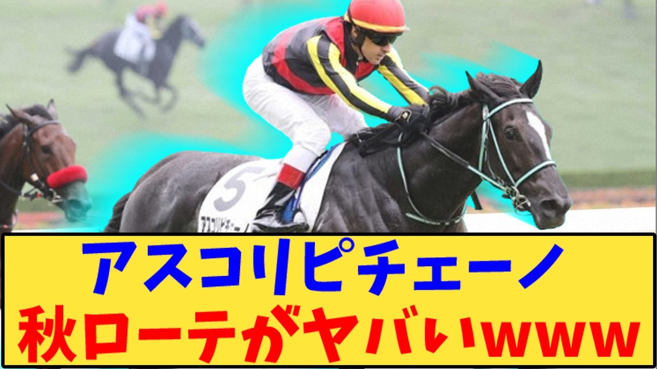 【競馬】「アスコリピチェーノ 秋ローテに賛否www」に対する反応【反応集】