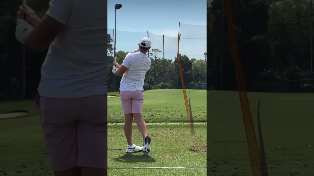 Rory McIlroy hitting draw, fade and neutral on the range #rorymcilroy #pgatour