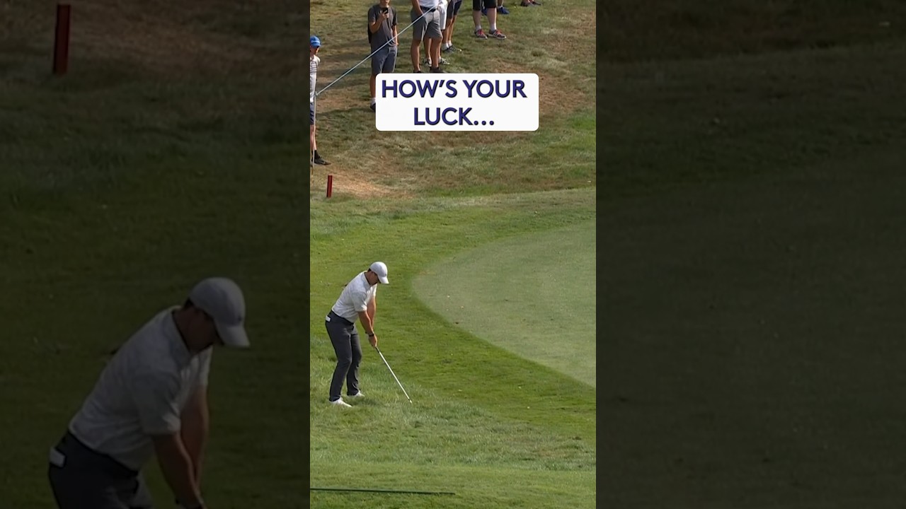 Rory McIlroy’s OUTRAGEOUS lucky bounce 😜