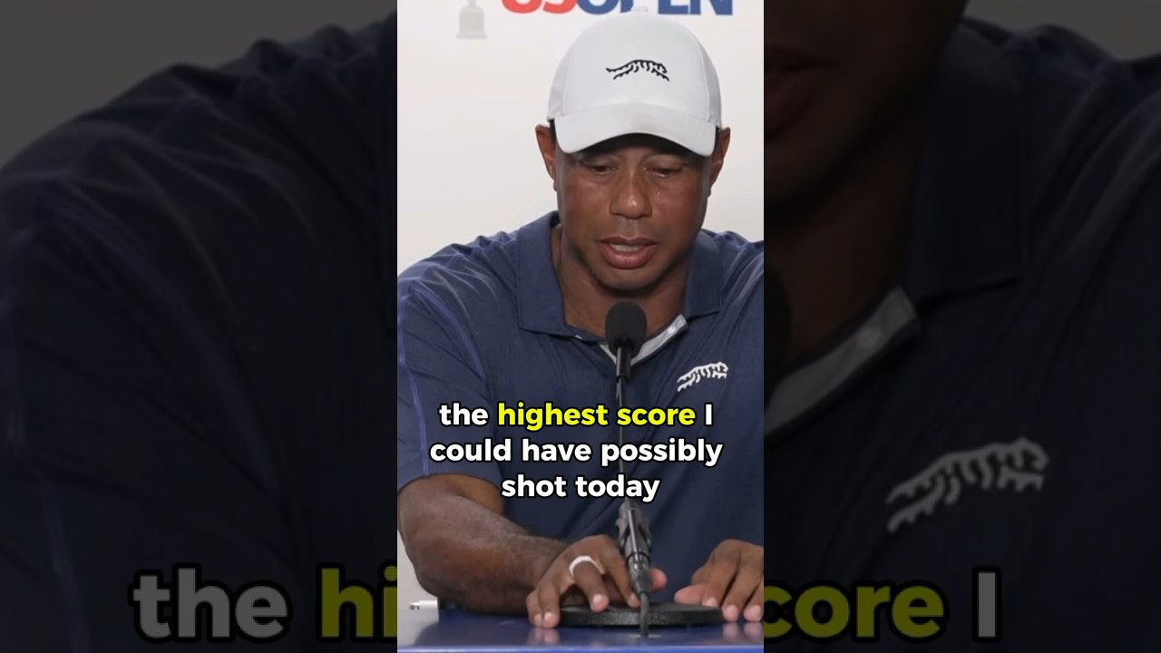 Tiger Woods talks his round at the US Open #tigerwoods #usopen