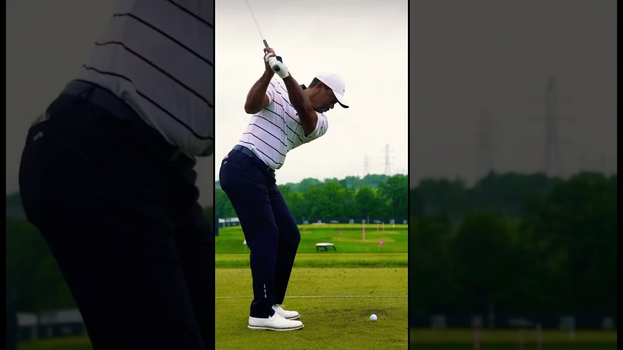Tiger Woods Iron Swing Slow Motion 2024
