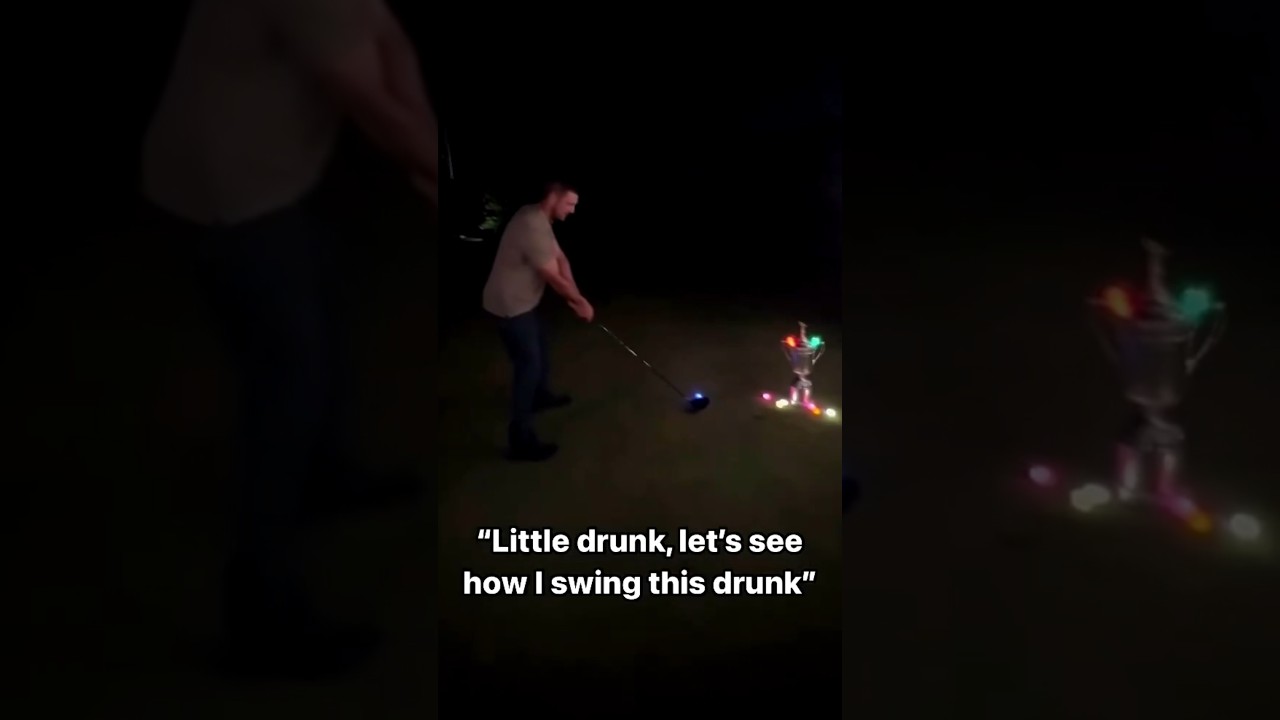 Bryson’s ripping drunk glow ball drives with the U.S. Open trophy by his side. (via larry_glick1 IG)