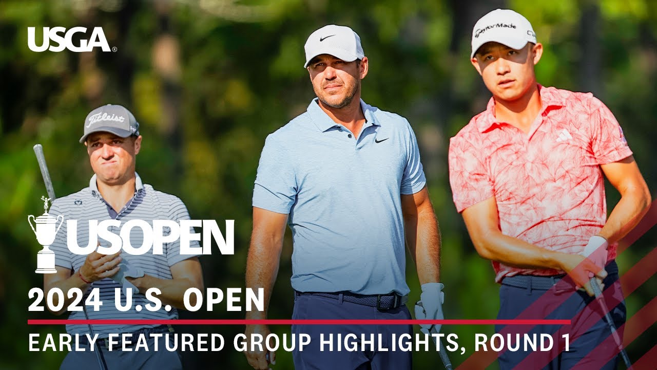 2024 U.S. Open Highlights: Round 1 Featured Group | Collin Morikawa, Brooks Koepka, Justin Thomas