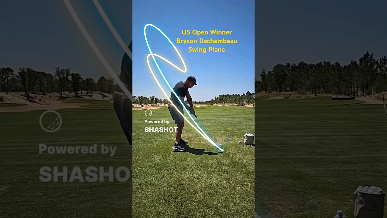 @brysondechambeau US Open Winner Dechambeau's Swing PlaneSwing Traced by Shashot @shashot.official
