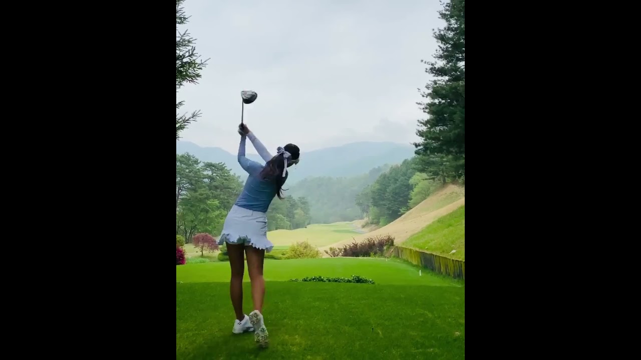 【ドライバースイング】キム ハヌル（Kim Ha-neul）スローモーションあり