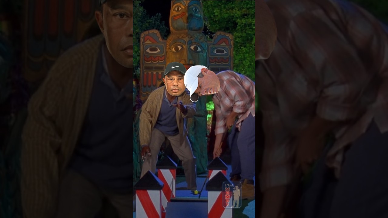 Rory getting some putting practice in with Tiger 😂