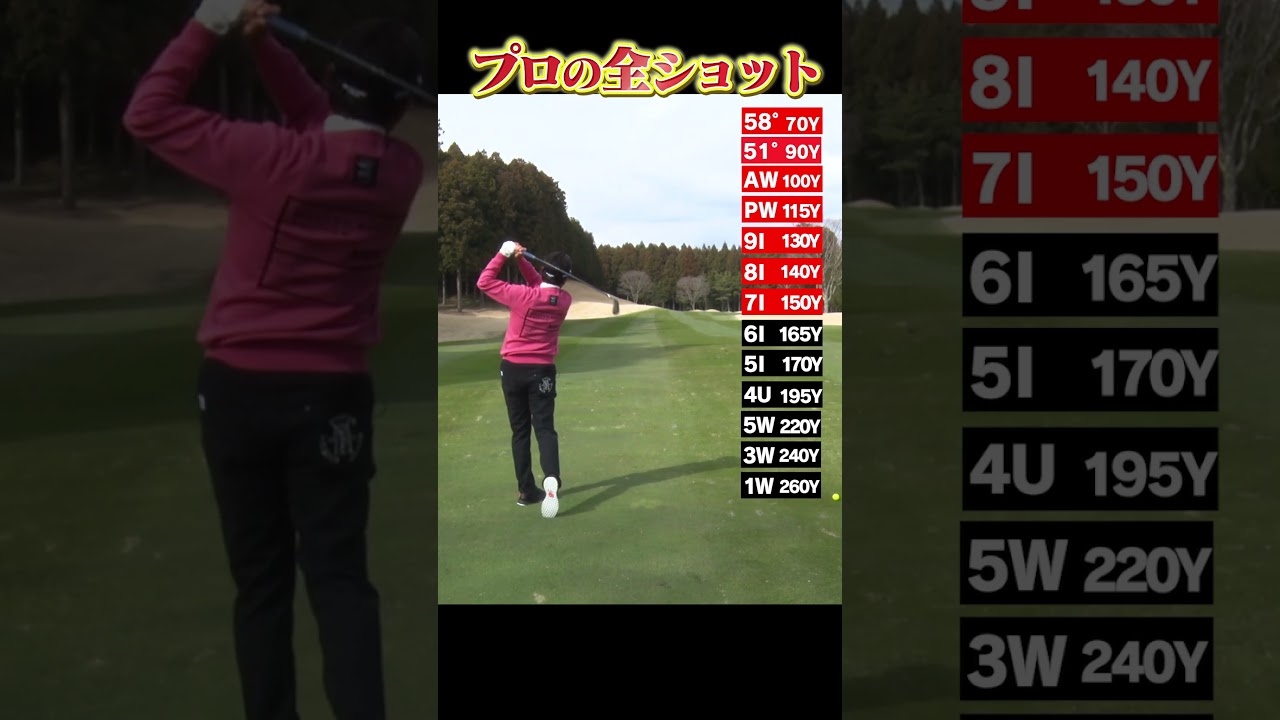 【芹澤信雄プロ】番手別の飛距離全部見せます！！ #shorts #golf #golfswing #proplayer #golfer