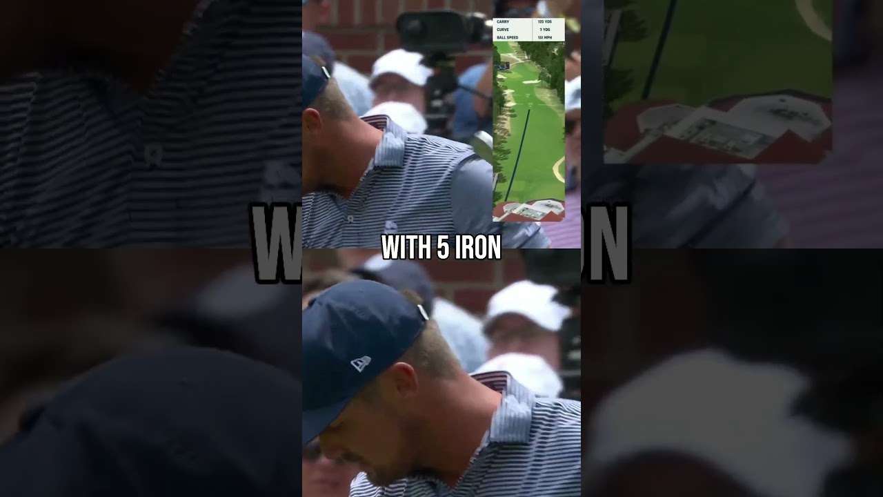 Bryson DeChambeau's Perfect Tee Shot with a 5 Iron on a Windy Day