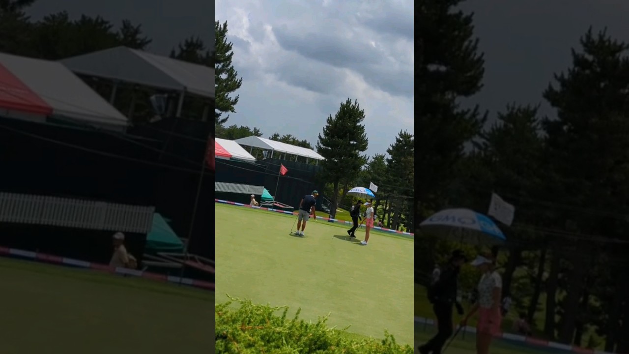 資生堂レディスオープン  脇元華＆鶴岡果恋  練習中  #女子ゴルフ #golf