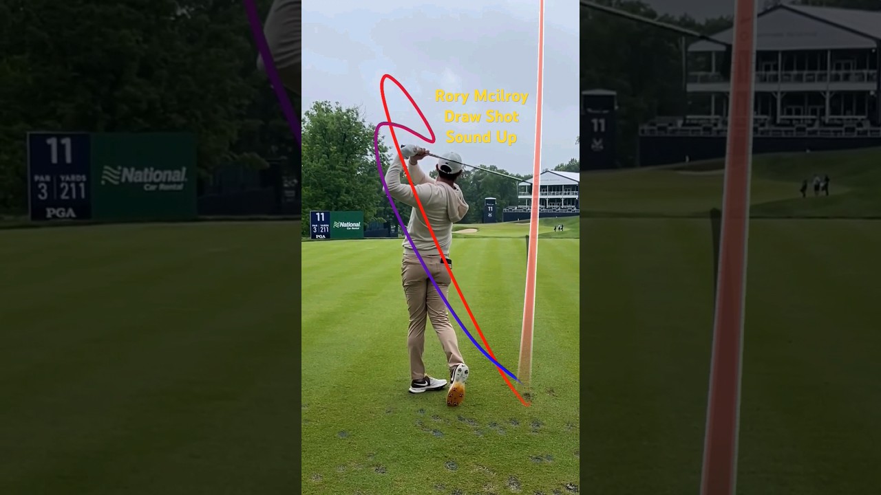 #rorymcilroy Making Draw Shot On practicing Head and Shot Traced by mobile app shashot #golf #골프