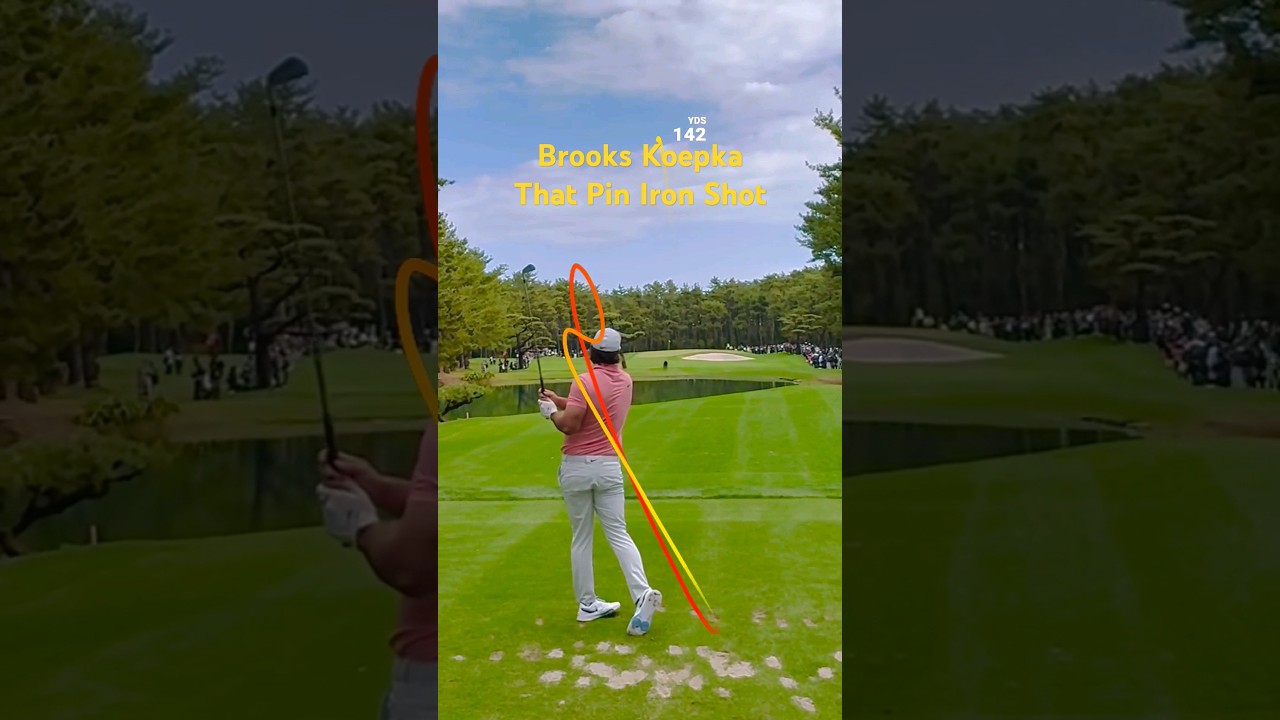 #brookskoepka PIN Iron ShotThat Beauty of Swing👍👍Shot and Head traced by shashot mobile app #golf