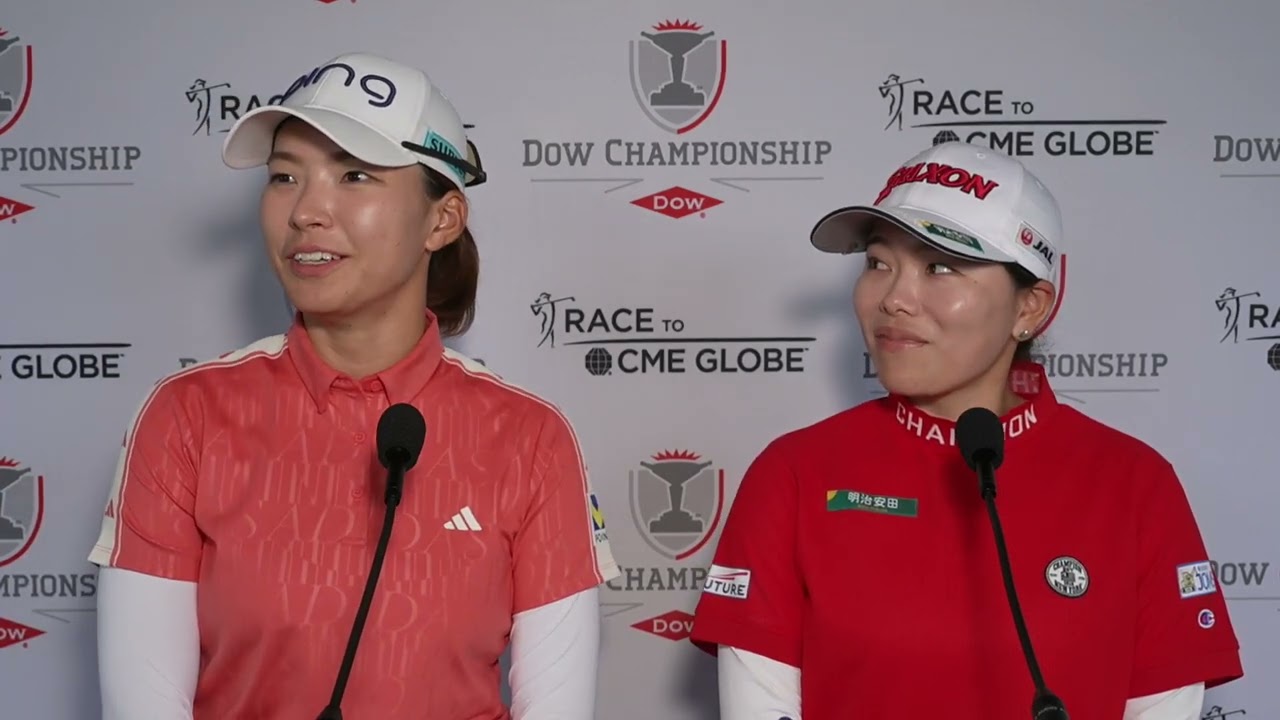 Hinako Shibuno & Minami Katsu Flash Interview Friday 2024 Dow Championship © LPGA