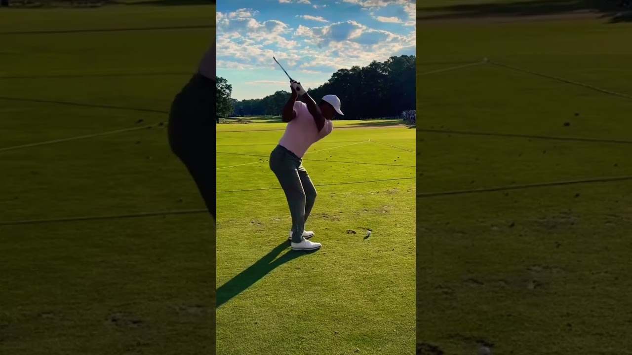 Tiger Woods Iron Swing At Pinehurst 2024