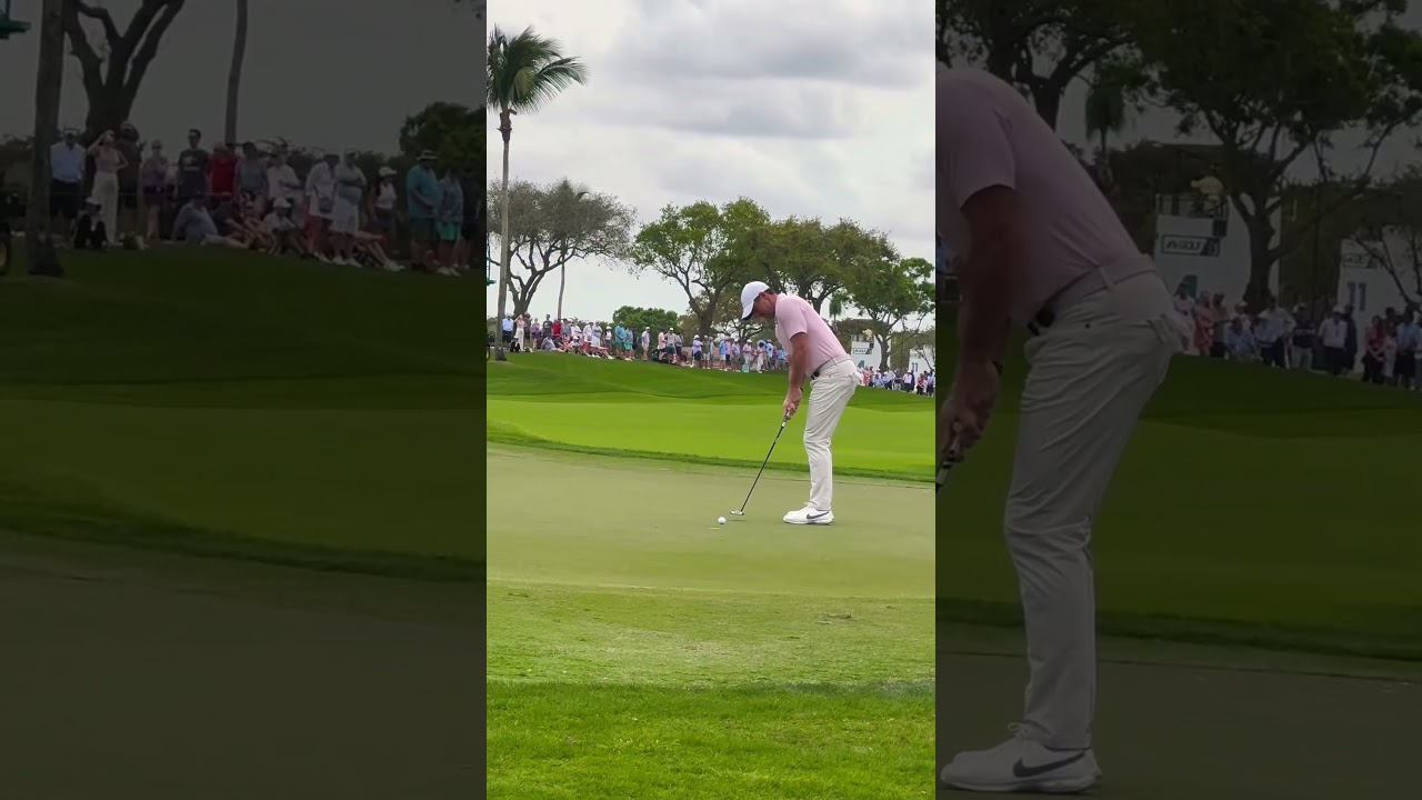 Rory McIlroy Making A Three Foot Putt