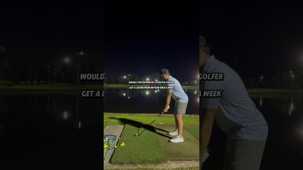 Get a lesson from Bryson Dechambeau or be a scratch golfer? 🤔 #golf