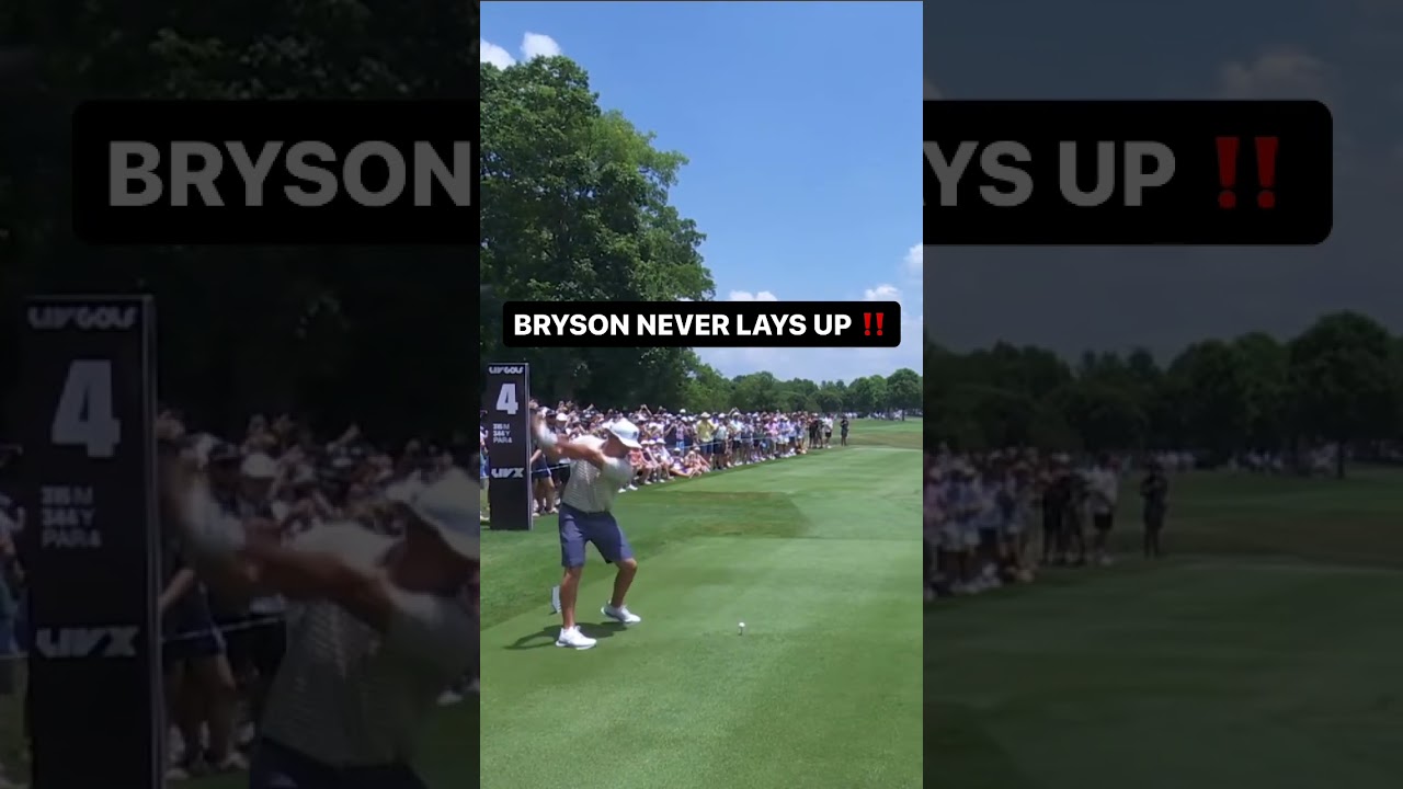 Full send for @brysondechambeau at the drivable par-4 4th 🔥 #livgolf #shorts