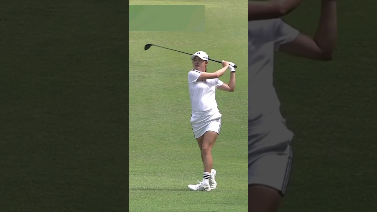 森田遥 美しいフォームでスイング!!／女子プロゴルフ #shorts