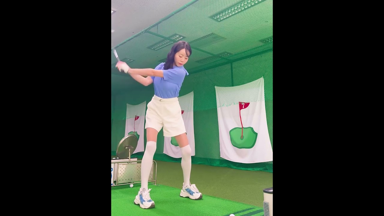 KLPGA 프로 안선주 미녀골퍼의 유연한 골프스윙!  #golf #골프스윙