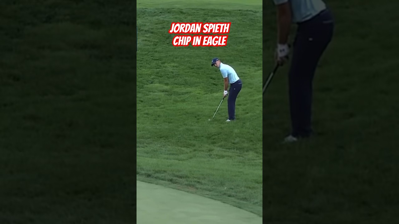 JORDAN SPIETH What A Chip In For The Eagle!! ⛳️🤯 #shorts